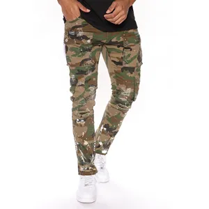 Cotton Men Multi Pockets Real Tree Hunting Wholesale Embroidered Men Outdoor Street Wear Camouflage Pant Trouser Jogger