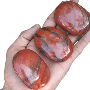 Jasper merah alami kualitas tinggi batu palem batu permata runcing kristal dari India untuk dekorasi pernikahan grosir