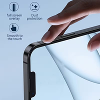 Protection d'écran en verre trempé HD transparent 9H pour 11 Pro Max - Ultra-fin 0,33 mm avec cadre d'alignement, résistance 45 kg
