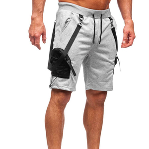 Top Selling Multi Pockets Khaki Slim Men's Tactical Cargo Shorts French Terry Fabric Windproof Waterproof <b>Drawstring</b> Closure - Product Image 3