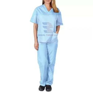 Uniforme de fregado para el personal de la Clínica del Hospital Conjunto de fregado Conjunto de Top y pantalones cómodos y duraderos - Product Image 2