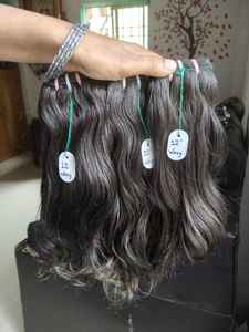 Venta al por mayor brasileño Remy rizado recto solo dibujado máquina doble trama extensiones de cabello crudo 100 gramos JERRY HAIRS - Product Image 4