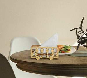 Future <b>Works</b> Tissue Paper Holder with Golden Cut <b>Work</b> Barricades Design Beautiful Acrylic Wooden Dining <b>Table</b> Accessories for - Product Image 5