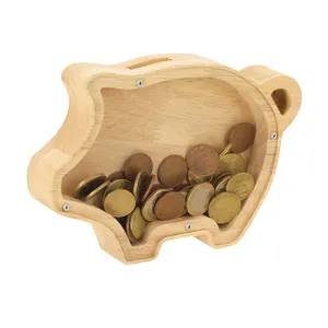Tirelire en bois personnalisée Jasara, boîtes à monnaie personnalisées, gadgets - Product Image 5