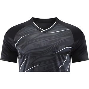 Maillot de football unisexe adulte respirant 100% polyester 180g à séchage rapide, col rond, manches courtes, personnalisable par sublimation avec noms et numéros d'équipe - Product Image 2