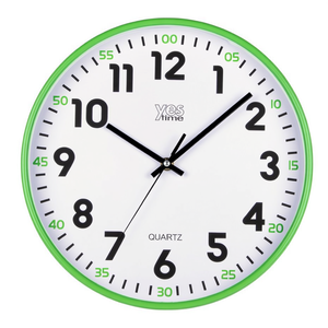 Yes Time <b>Wall</b> <b>Clock</b> 30cm Green Quartz <b>Silent</b> Movement - Product Image 2