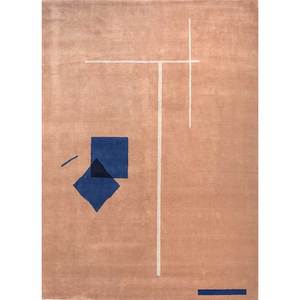 Alfombras de Lana Anudadas a Mano Sthir, Diseño Kilim Abstracto Rojo y Naranja, Rectangulares de 9x12, para Entrada y Sala de Estar, AIWL-3014 - Product Image 1