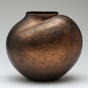 Vase en aluminium de qualité supérieure avec corps poli et lignes minimalistes idéal pour les appartements contemporains et haut de gamme - Product Image 1