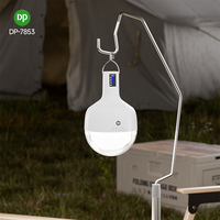 Lampe d'urgence rechargeable à panneau solaire PP 4000 mAh 38W, sortie USB 4V, double ports DC 5V1A, pour 2 ampoules, fournie par l'usine