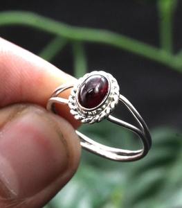 925 Sterling Silver Garnet <b>Spinner</b> <b>Ring</b> Simple Handmade <b>Ring</b> 925 Stamped Silver Gemstone Fine Fashion Fashion Jewelry <b>Ring</b> - Product Image 3