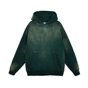 Fabrication de sweats à capuche vieillis pour hommes en coton personnalisé de haute qualité sweat à capuche surdimensionné pour hommes 420 Gsm résistant - Product Image 4