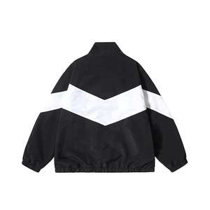 Veste coupe-vent décontractée de style britannique pour homme, imperméable, légère, à capuche, patchwork, longue, standard, OEM - Product Image 4