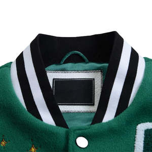 Veste universitaire streetwear pour homme personnalisée 2025, manches en cuir premium, veste d'hiver avec broderie de luxe - Product Image 5