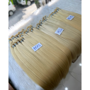 Cabello virgen vietnamita Rubio Extensiones de alta calidad Cabello humano a granel Sin trama Recta 10 "-30" Longitud al por mayor - Product Image 4