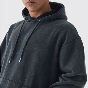 Vente en gros de sweats à capuche vierges de haute qualité pour hommes sweats à capuche décontractés à la mode en peluche épaissie à manches longues logo personnalisé sweat à capuche pour hommes 2025 - Product Image 3