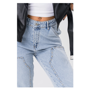 Pantalones vaqueros holgados para mujer, pantalones vaqueros para mujer, vestidos para mujer, Ropa para Niñas, vestidos para niñas, Vestido vaquero, pantalones vaqueros - Product Image 1