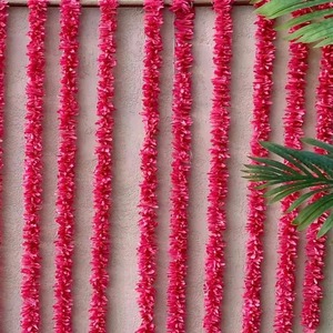 Elegante guirnalda de jazmín Rosa estilo Vintage moderno clásico indio boda decoración tradicional Simple fiesta telón de fondo colgante - Product Image 1