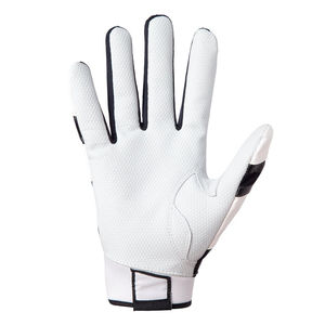 Gants de frappeur de baseball noirs et blancs personnalisés pour adultes Gants en cuir de vachette de qualité supérieure du Pakistan Conception personnalisée de haute qualité - Product Image 2