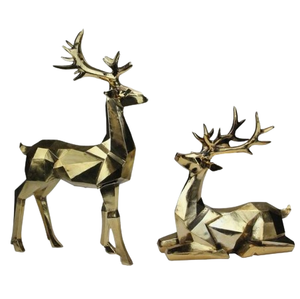 Vaisselle Articles de décoration pour la maison Sculpture de cerf en fonte d'aluminium de meilleure qualité Figurines d'intérieur décoratives faites à la main - Product Image 3