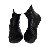 Chaussettes de cheville pour hommes en cuir PU de mouton souple de qualité supérieure, confortables, décontractées, doublées polaire, antidérapantes, respirantes et écologiques