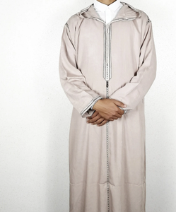 Djellaba Homme Caftan Homme Coton Grande Taille Manches Courtes Islamique Jalabiya