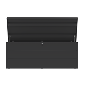 Boîte <span class=keywords><strong>de</strong></span> rangement <span class=keywords><strong>de</strong></span> <span class=keywords><strong>jardin</strong></span> <span class=keywords><strong>en</strong></span> <span class=keywords><strong>acier</strong></span> galvanisé, <span class=keywords><strong>coffre</strong></span> à outils <span class=keywords><strong>de</strong></span> <span class=keywords><strong>jardin</strong></span> personnalisé, noir, grande capacité, design industriel moderne, rangement extérieur pour patio - Product Image 2