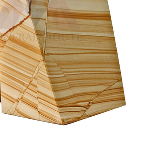 Porte-livres de luxe en teck et onyx |   Formes géométriques faites à la main |   Décoration de bureau professionnelle naturelle |   Nouveautés en gros - Product Image 2