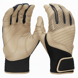 Gants de baseball sur mesure de qualité professionnelle, prix de gros, paume en cuir de chèvre, ventilation, respirant, gants de frappe pour le softball - Product Image 2