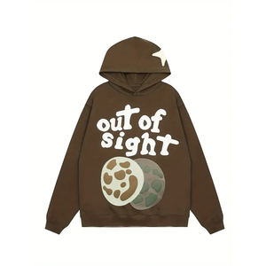 Haute qualité 100% coton hiver pull à capuche à manches longues solide motif sweat haut avec pour la conception d'impression bouffante - Product Image 1