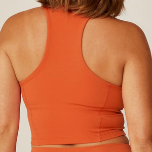 ผู้หญิงแขนกุดโยคะBasic Tank Crop Tops VคอออกกําลังกายฟิตเนสสบายๆRacerbackกีฬาBra - Product Image 6