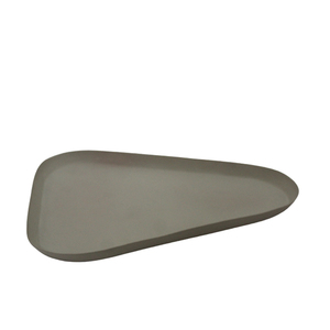 Set of 2 Decorative 3 Corners Big Iron <b>Tray</b> <b>Warm</b> Grey Colour for Kitchenware Dinnerware Handmade Serving <b>Tray</b> - Product Image 3