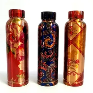 Botella de cobre ayurvédica tradicional para regalos corporativos, bodas y ocasiones especiales disponibles a precio directo de fábrica - Product Image 3