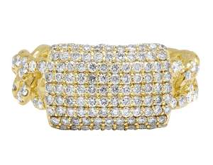 S925 plata esterlina VVS Moissanite diamante cadena de eslabones cubanos Hip Hop Iced Out anillo para hombres - Product Image 2