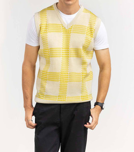 Ropa de Punto de Diseño de Marca Personalizada, Suéter Transpirable de Punto sin Mangas con Cuello Redondo 100% Algodón, Unisex, Venta al por Mayor - Product Image 2