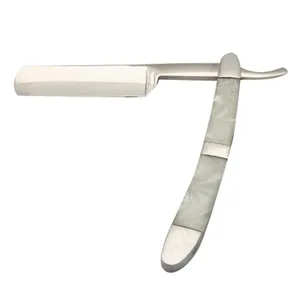 New arrival Stainless Steel Folding Customized Logo Straight Razor Replaceable Folding Barber Razor for sale