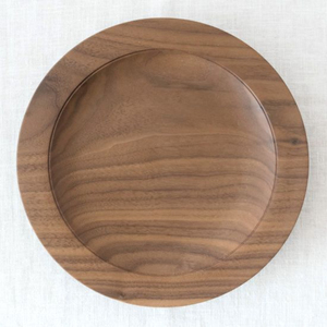 Assiette de service ronde en bois d'acacia de qualité supérieure, assiette à dîner et plateau de service en bois massif, écologique, artisanal, pour la table à manger - Product Image 2