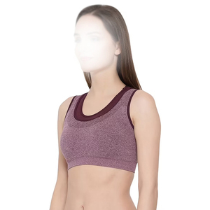 Hot Selling Women's Customized <b>Sports</b> <b>Bra</b> with Simple Halter Neck Backless Crop Design Plus Size Option - Product Image 4