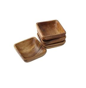 Juego de 4 cuencos de madera de tamaño mini de gran calidad para servir comida de diseño fantástico para accesorios de cocina al mejor precio - Product Image 6