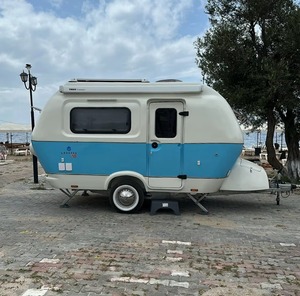 Mini Teardrop Modern Aluminum Camper Trailer Lightweight Foldable Caravan Waterproof Independent Suspension for Road Camping - Product Image 1