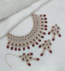 Conjunto de Joyería Étnica Chapada en Oro Rosa Antiguo con Circonita Cúbica y Cristal, Collar Colgante para Fiesta de Boda para Mujer - Product Image 2