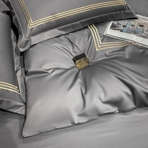 Housse de couette tissée imprimée 100 % coton personnalisable OEM en gros, qualité supérieure 300 fils/pouce, imperméable, écologique, moderne - Product Image 2