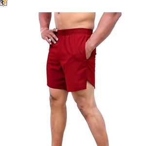 Short extensible en nylon rouge confortable à porter pour le sport short de jogging vêtements de nuit - Product Image 4
