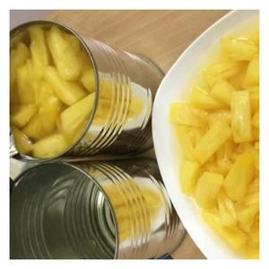 Ananas en conserve OEM en différentes coupes-tranches, morceaux, morceaux, anneaux, emballés dans un sirop léger, service d'étiquette personnalisée disponible - Product Image 1