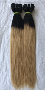 Vente en gros d'extensions de cheveux ombrés cheveux vierges brésiliens raides 1B/30 cuticule alignée couleur tissage de cheveux humains paquet d'extension - Product Image 4