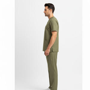 Uniforme de blouses chirurgicales pour hommes 100% coton, fabrication OEM, conception de logo personnalisée, utilisation hospitalière, fournisseur en gros - Product Image 4