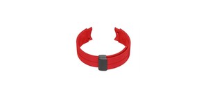 GL001 Red Unisex Galaxy Durable Breathable Sport <b>Watch</b> Band Adjustable Waterproof Silicone 20-22 Stainless Steel Magnetic Buckle - Product Image 4