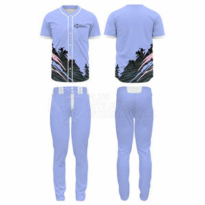 Uniforme de béisbol de Game Day con numeración de sarga de aparejos y esquema de color personalizado Uniforme de béisbol de malla transpirable - Product Image 1