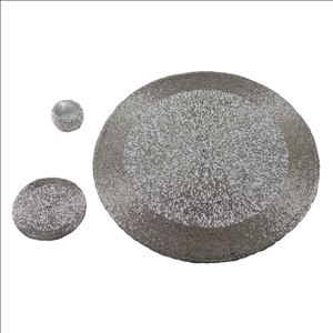 2025 New Arrival <b>Silver</b> Round Beaded Place-Mat <b>and</b> <b>Coaster</b> Set for Wedding Table Food Dish Mats & Pads Accessories - Product Image 5