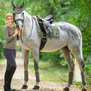 Almohadillas de sillín de caballo de doma estable Logotipo personalizado Almohadilla de sillín de estilo inglés ecuestre suave - Product Image 3