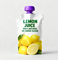 Pochette à bec verseur personnalisée pour l'emballage de jus de fruits et de boissons, 250 ml, 500 ml, boisson liquide, sac en aluminium réutilisable, debout